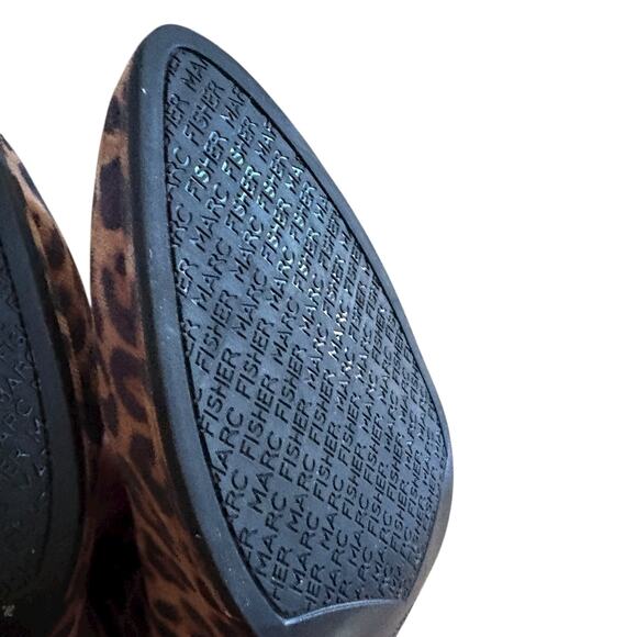 Marc Fisher (NWOT) Lully Leopard Over The Knee Block Heel Side Zip Boot sz 8 - Picture 9 of 13